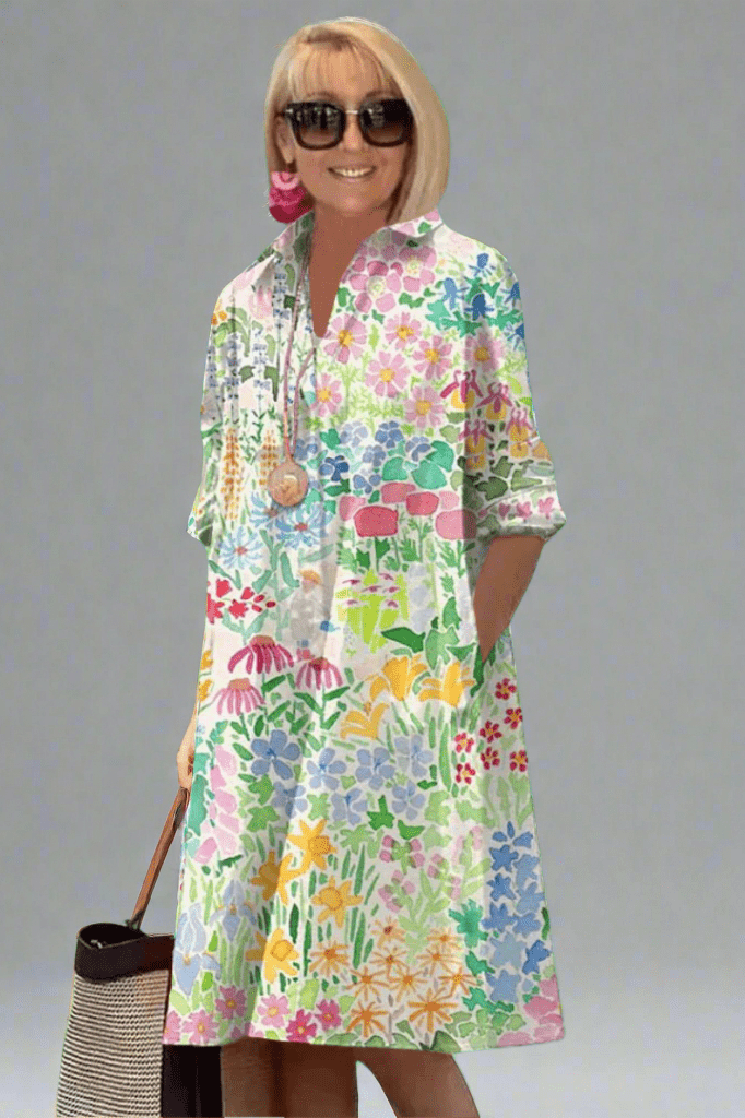 Nadine - Vestito Estivo Floreale di Lusso per uno Stile Senza Sforzo