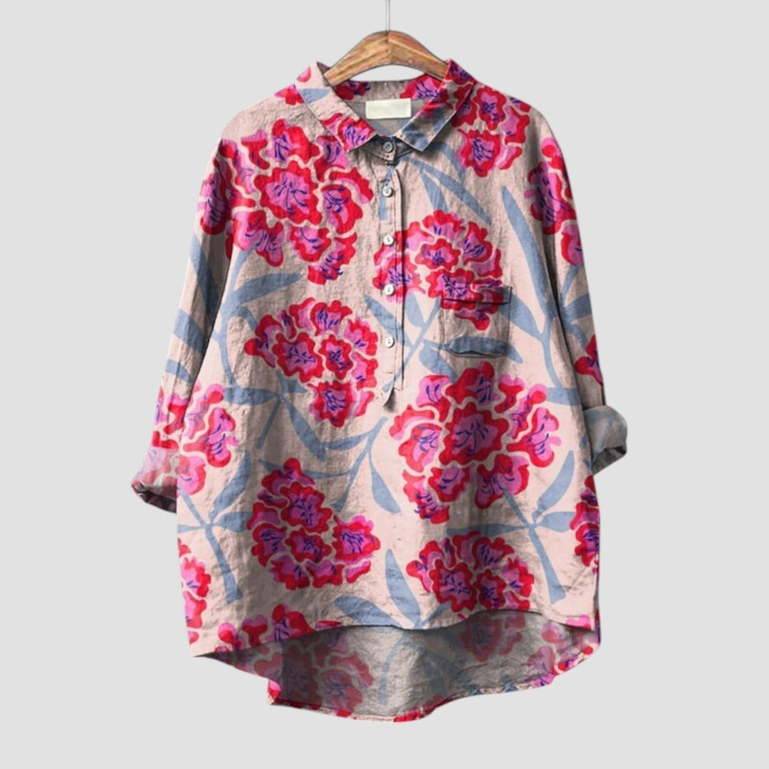 Sabria™ | Camicia floreale oversize dallo stile audace e dal comfort fluido