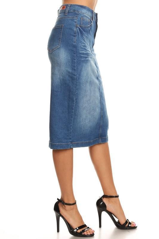 Gonna in denim Emily Indigo