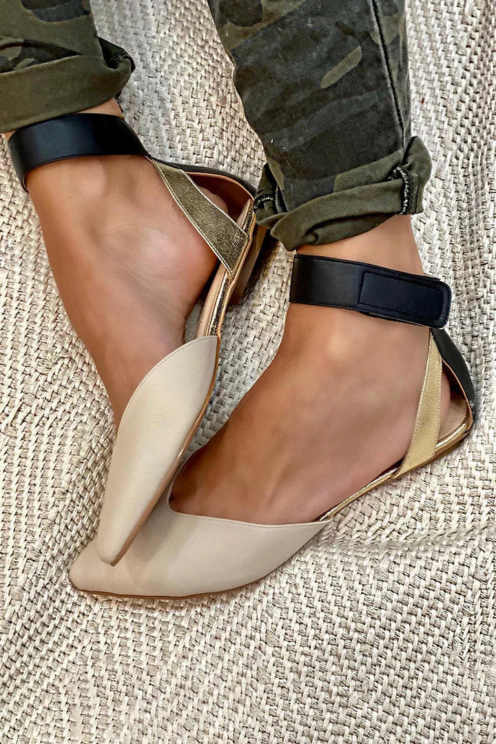 ELENA | Eleganti ballerine a punta con cinturino alla caviglia per uno stile raffinato