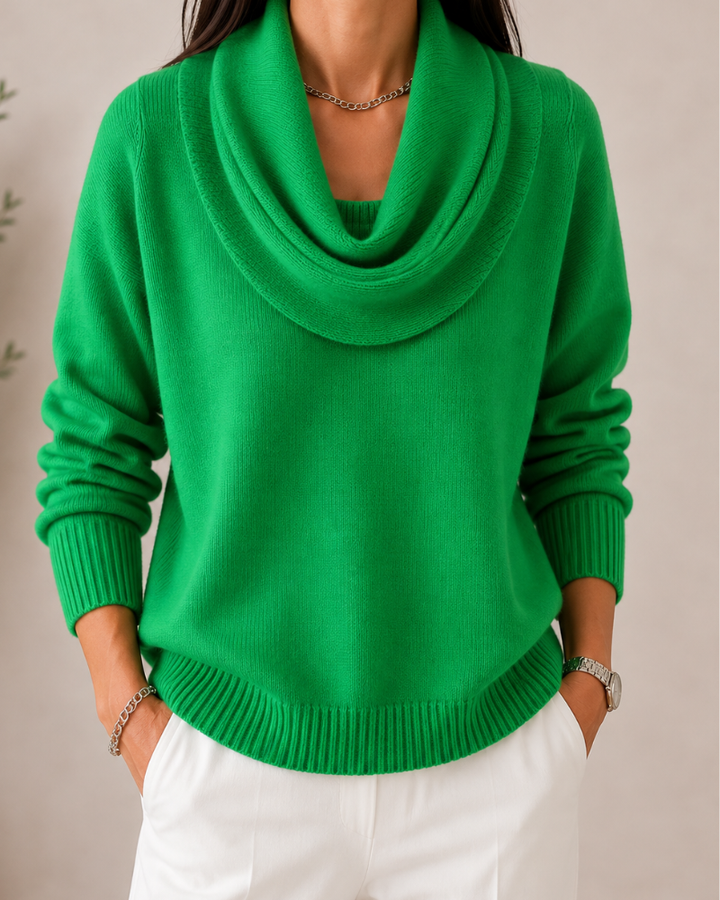 Caralina™ | Elegante maglione in maglia con collo ad anello