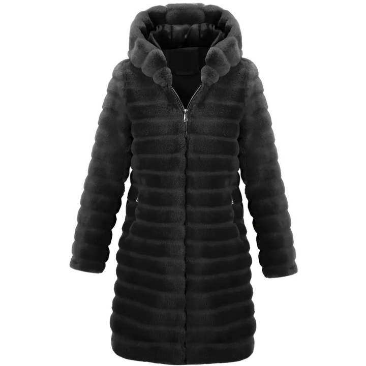 Cappotto invernale di lusso in pelliccia sintetica