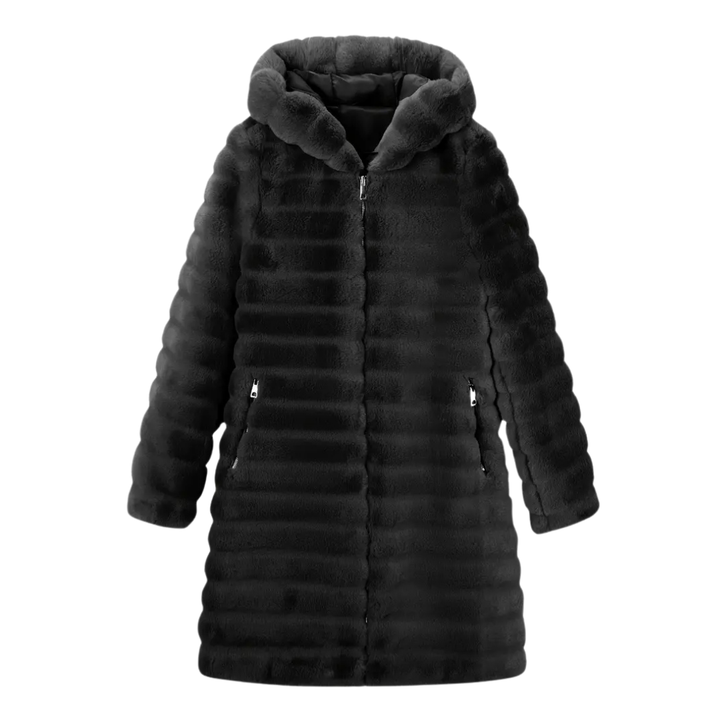 Cappotto invernale di lusso in pelliccia sintetica
