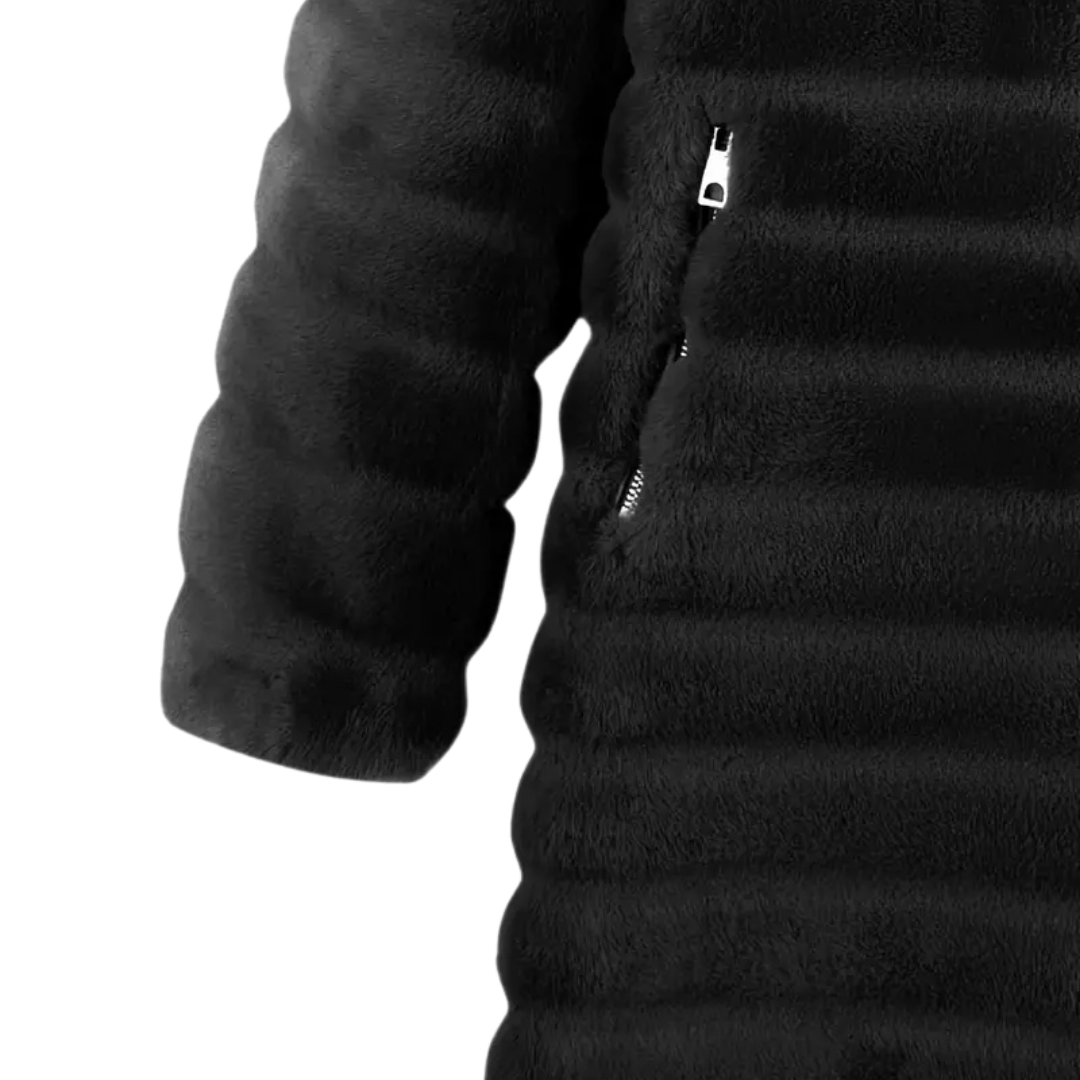 Cappotto invernale di lusso in pelliccia sintetica