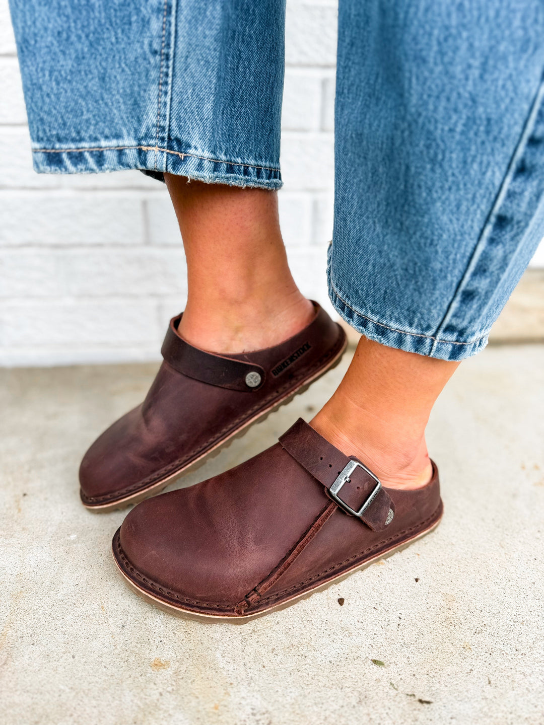 Zoccoli Birkenstock Lutry in pelle oliata premium - Habana