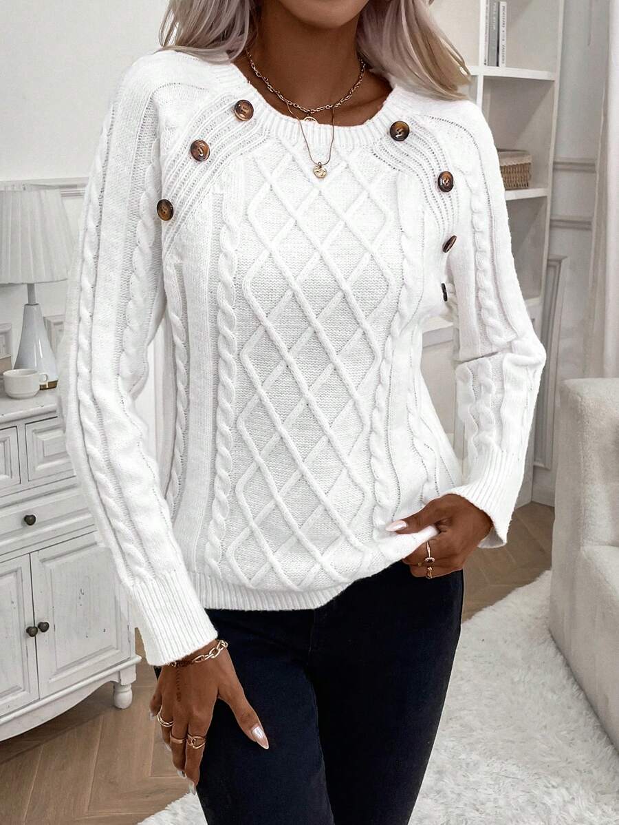 Poppy - Maglione in maglia con bottoni