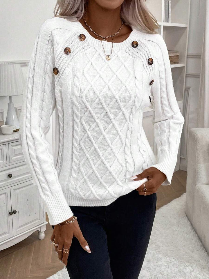 Poppy - Maglione in maglia con bottoni