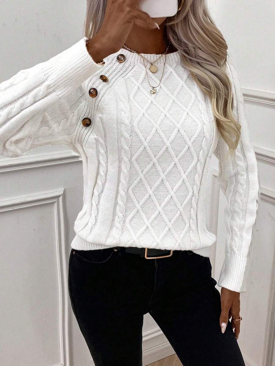 Poppy - Maglione in maglia con bottoni