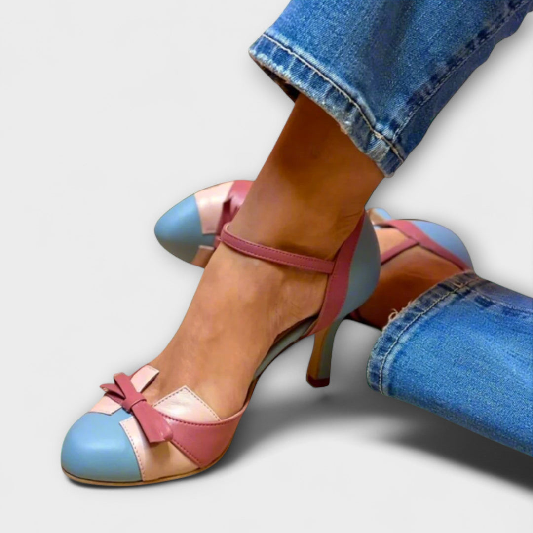 Liesgard - Two-Tone Block Heel Sandals