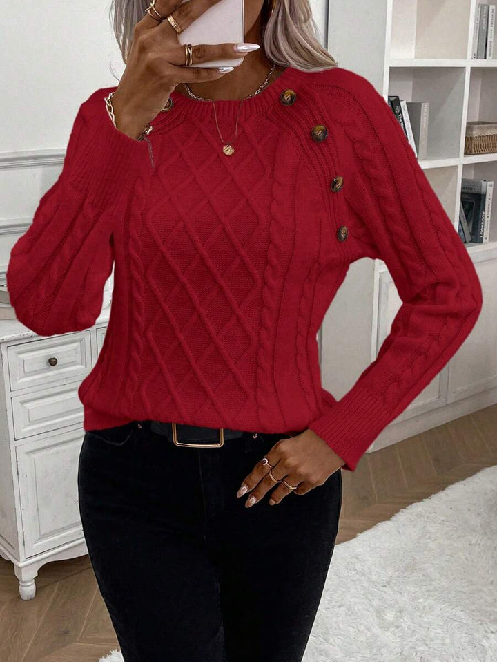 Poppy - Maglione in maglia con bottoni