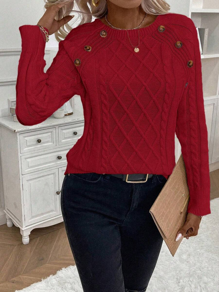 Poppy - Maglione in maglia con bottoni