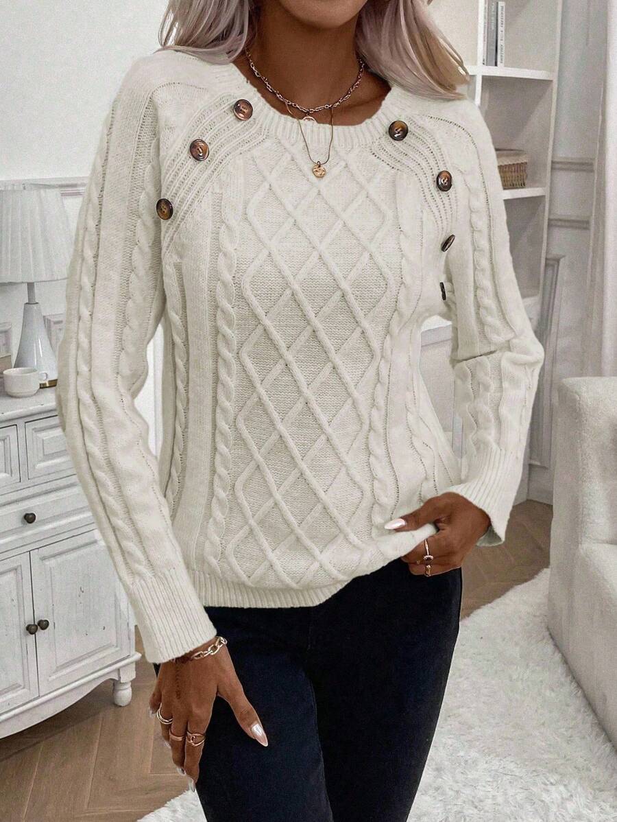 Poppy - Maglione in maglia con bottoni