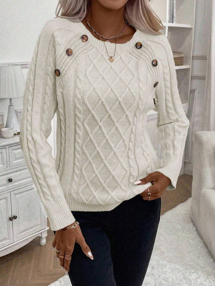 Poppy - Maglione in maglia con bottoni
