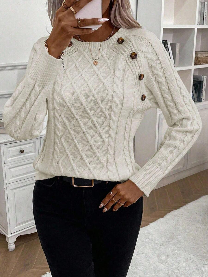 Poppy - Maglione in maglia con bottoni