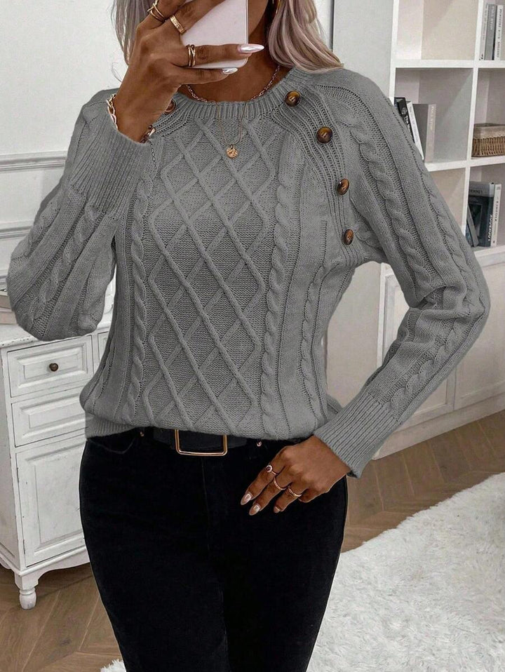 Poppy - Maglione in maglia con bottoni
