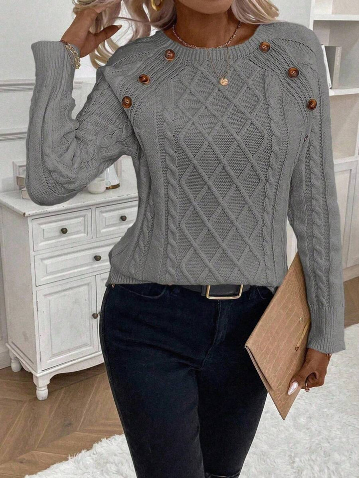 Poppy - Maglione in maglia con bottoni