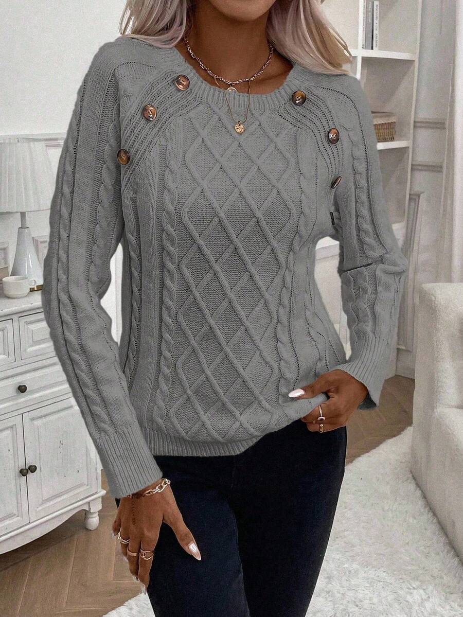 Poppy - Maglione in maglia con bottoni