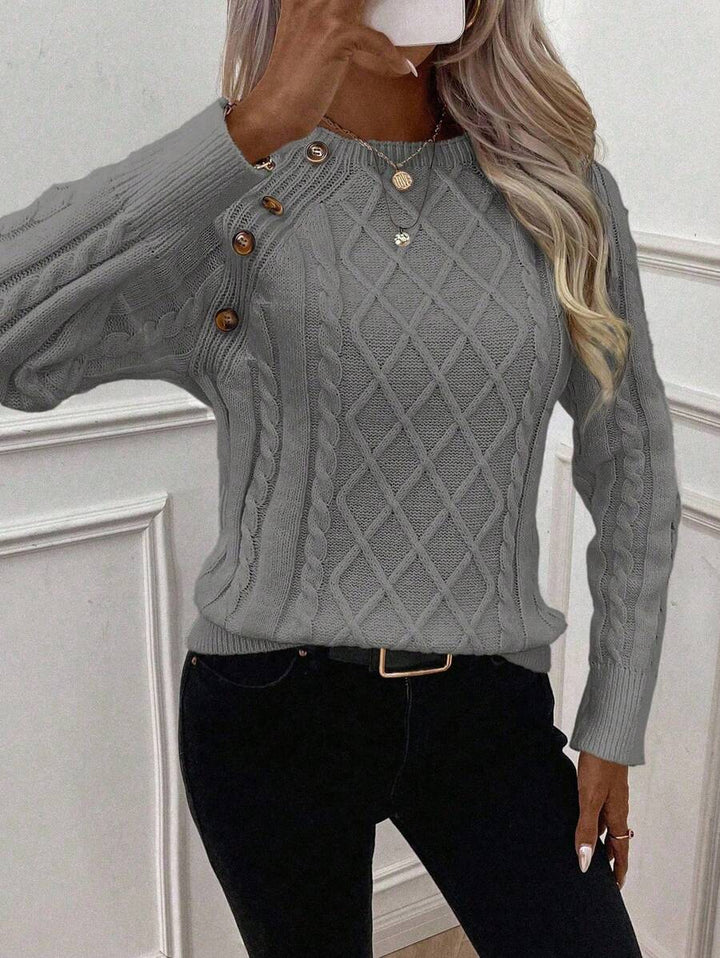 Poppy - Maglione in maglia con bottoni