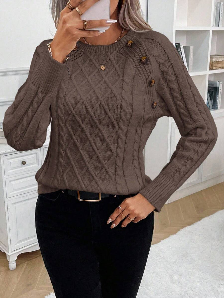 Poppy - Maglione in maglia con bottoni