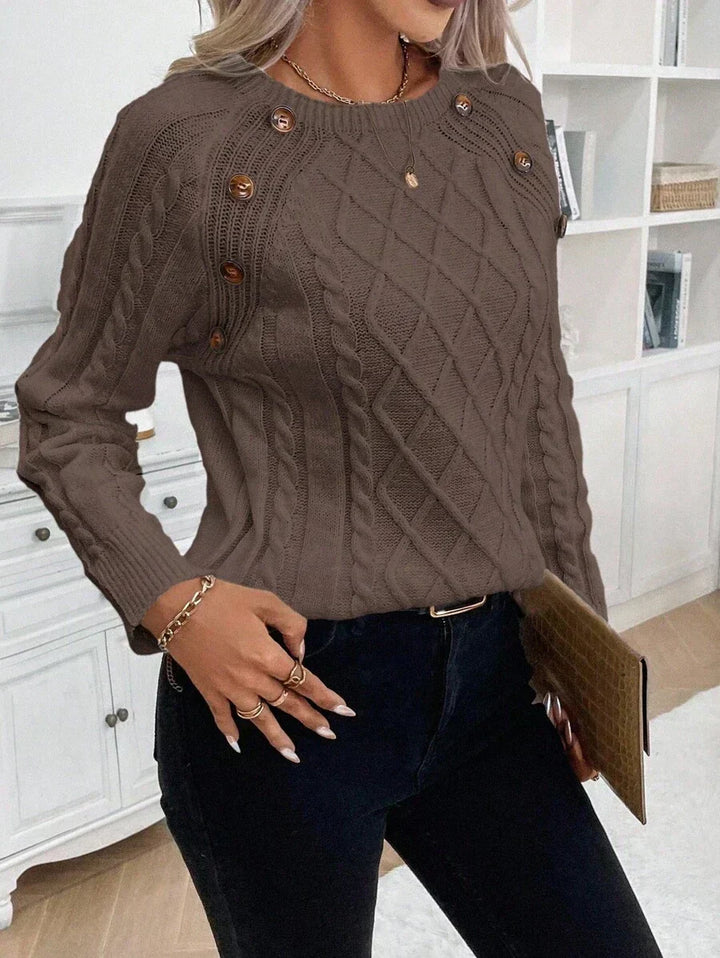 Poppy - Maglione in maglia con bottoni