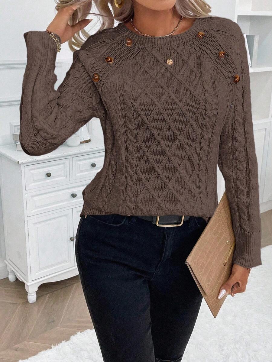 Poppy - Maglione in maglia con bottoni