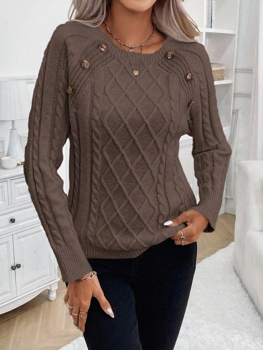 Poppy - Maglione in maglia con bottoni