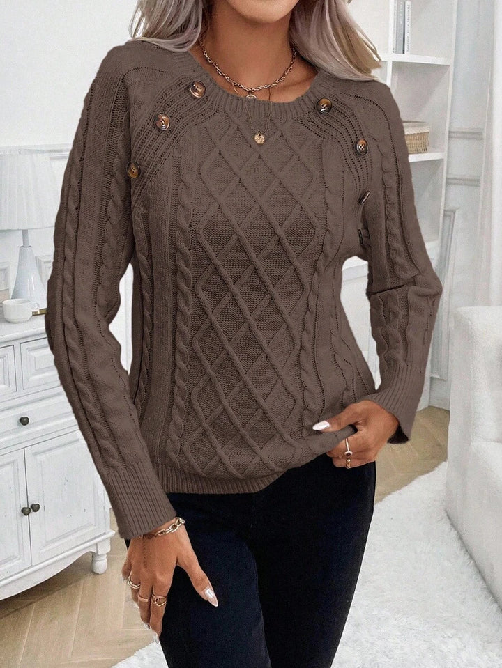 Poppy - Maglione in maglia con bottoni