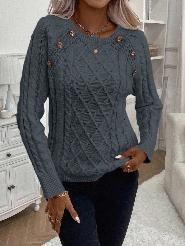 Poppy - Maglione in maglia con bottoni