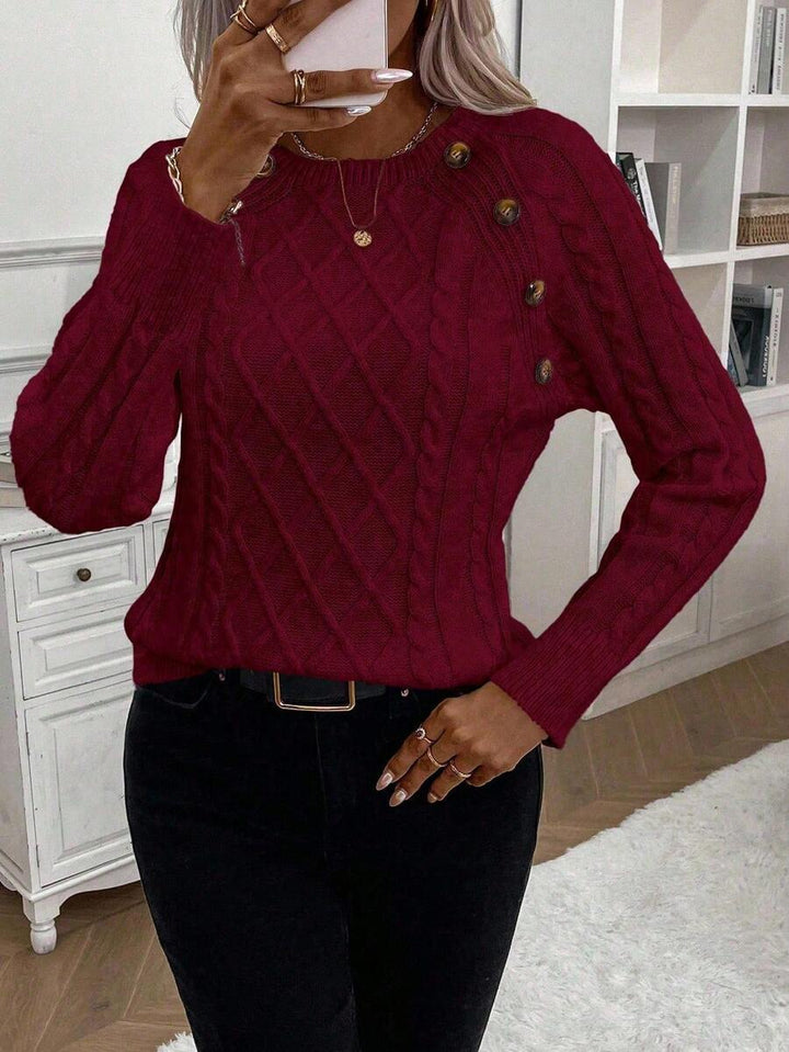 Poppy - Maglione in maglia con bottoni