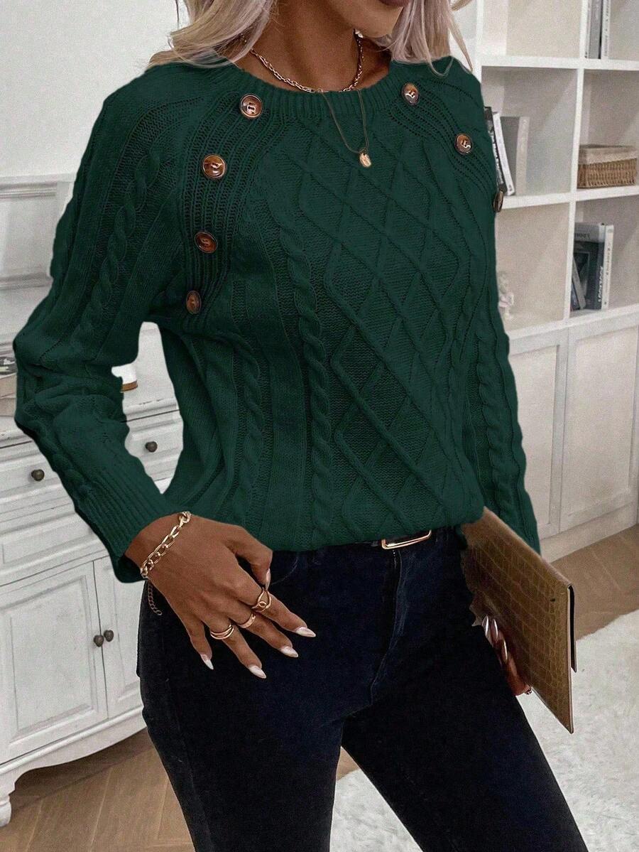 Poppy - Maglione in maglia con bottoni