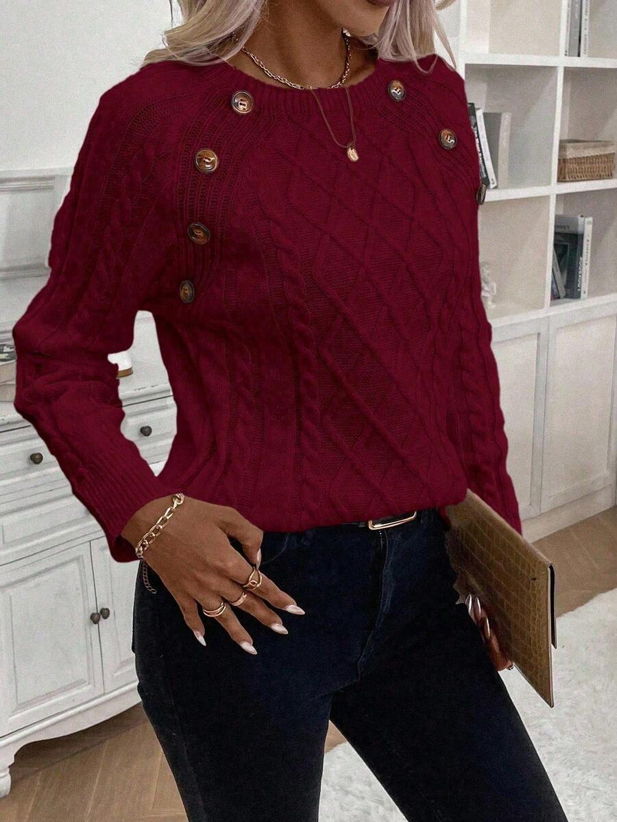 Poppy - Maglione in maglia con bottoni