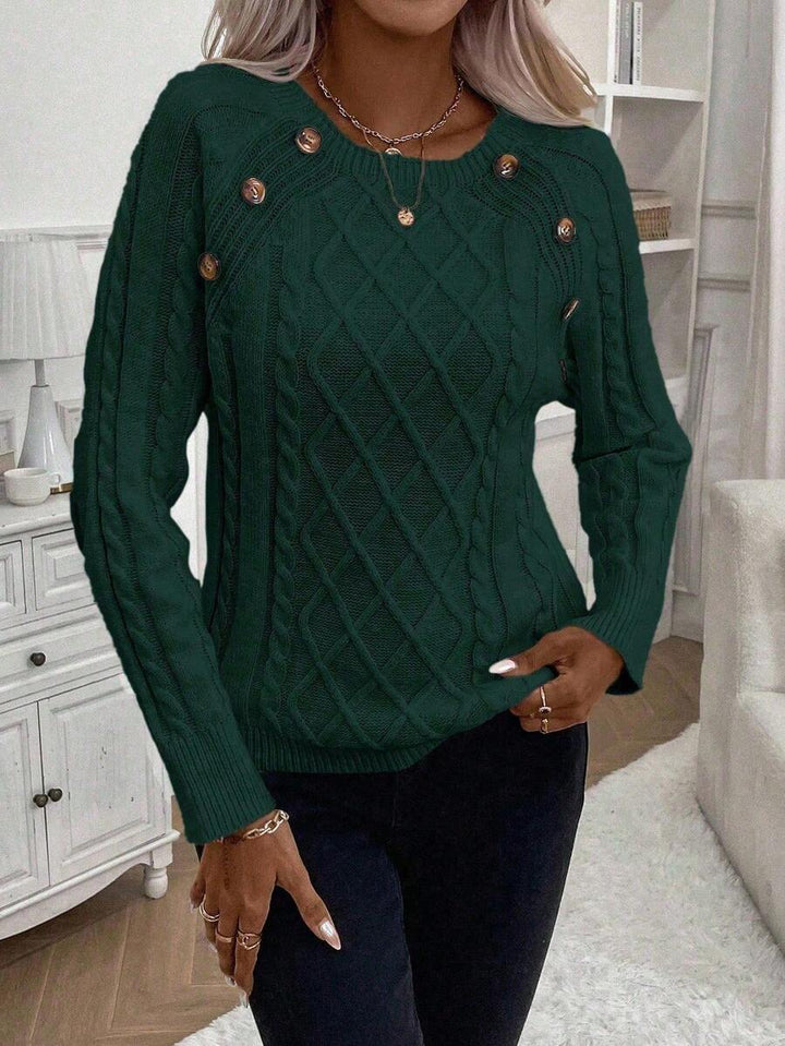 Poppy - Maglione in maglia con bottoni