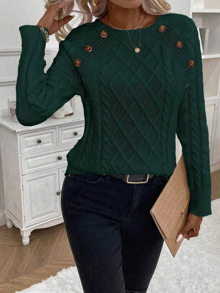 Poppy - Maglione in maglia con bottoni