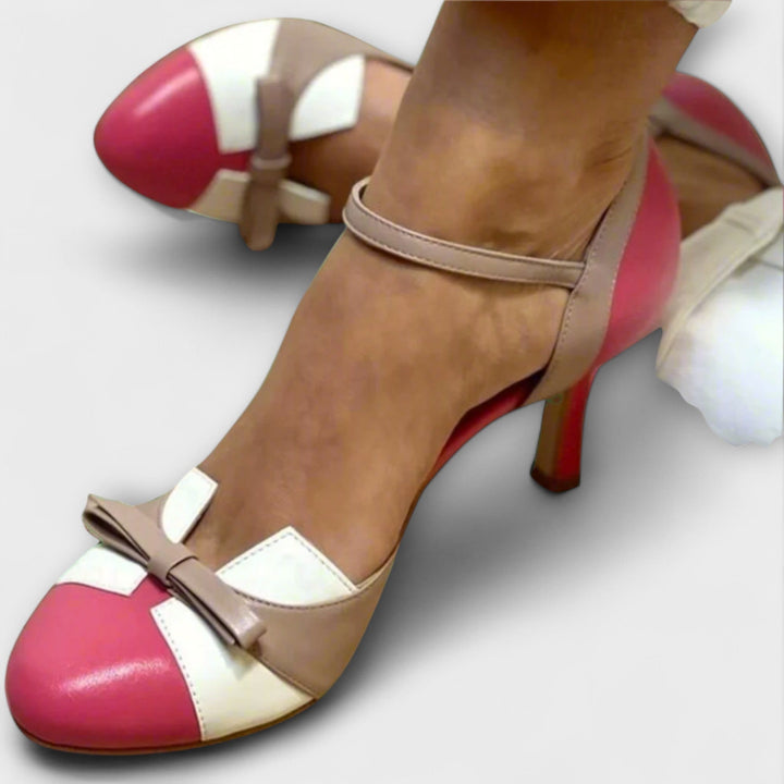 Liesgard - Two-Tone Block Heel Sandals