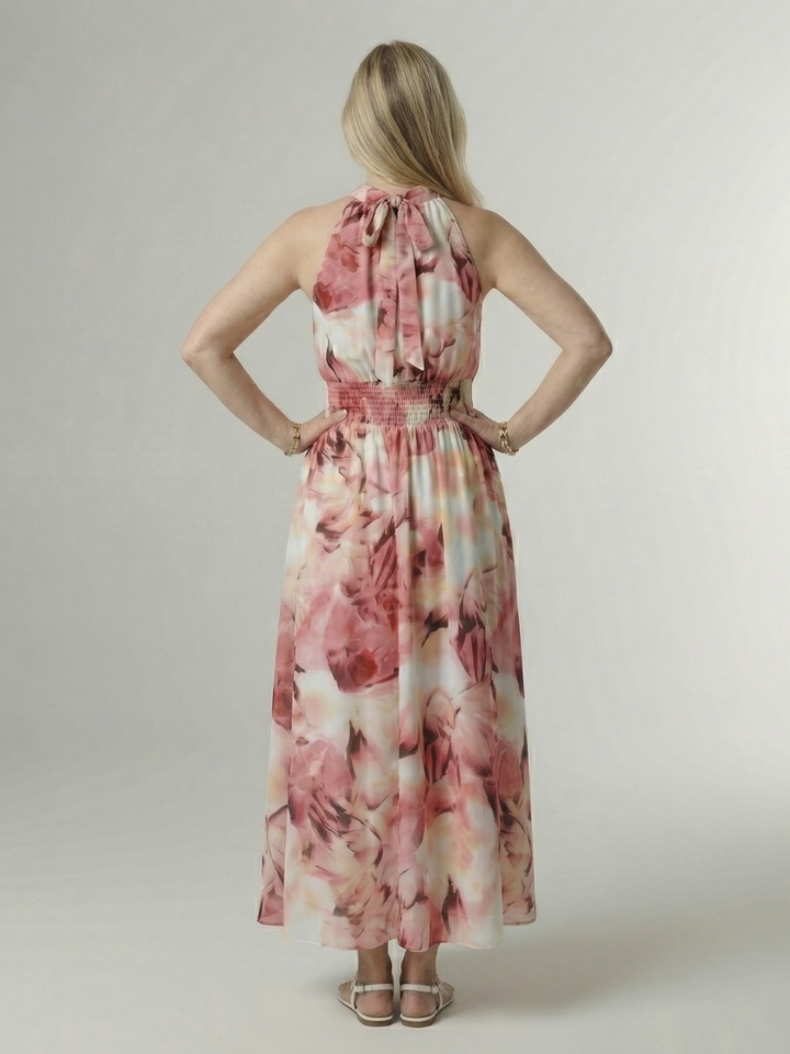 Sylin | Vestito midi con scollo all'americana arricciato