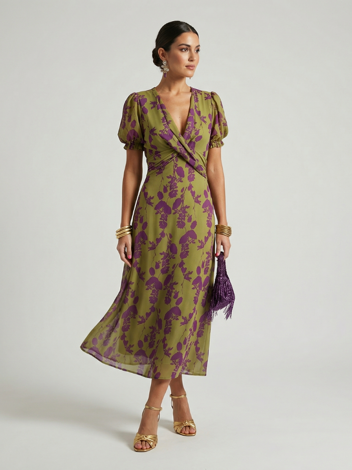 Virel | Vestito midi floreale rilassato