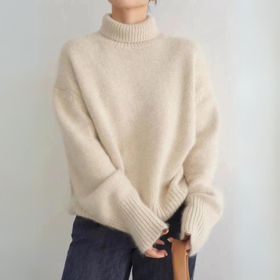 Maglione dolcevita comodo, lavorato a maglia e morbido