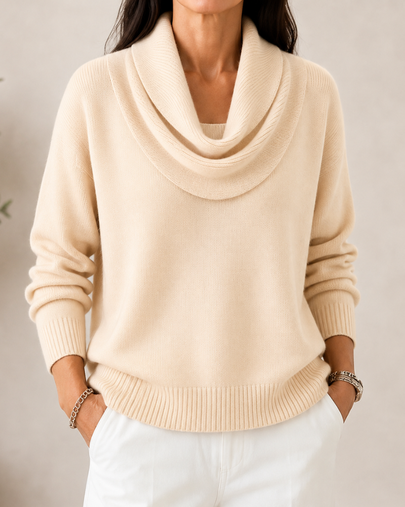 Caralina™ | Elegante maglione in maglia con collo ad anello