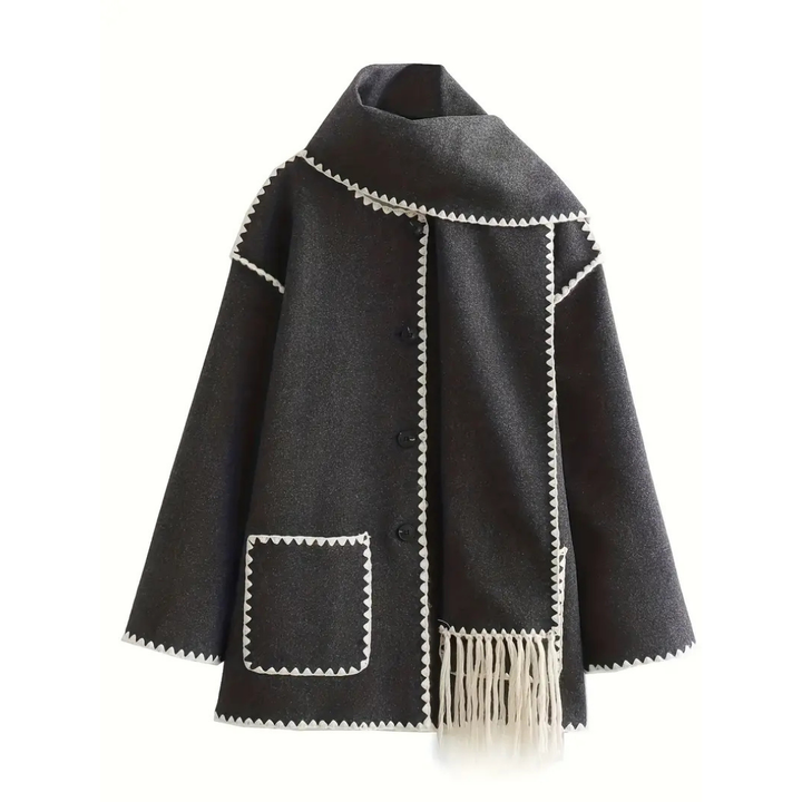 Cappotto esclusivo con accento di sciarpa