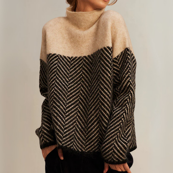 Clarisse - Maglione in Cotone con Collo Alto