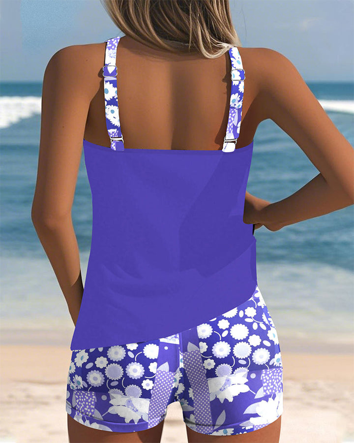 Kaless™ | Costume da bagno due pezzi con vestibilità comoda e stile spiaggia floreale