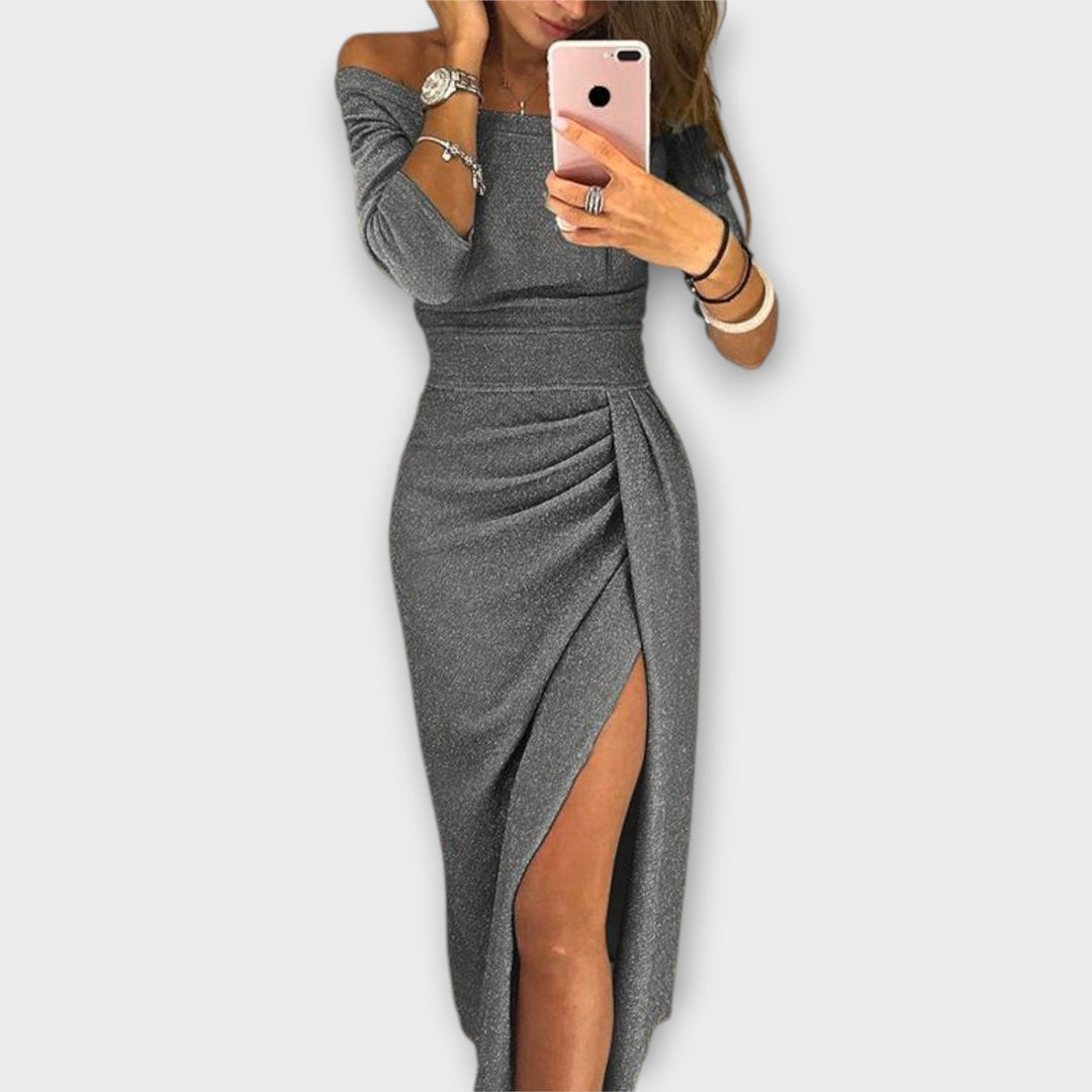 Lena - Elegante abito con spalle scoperte