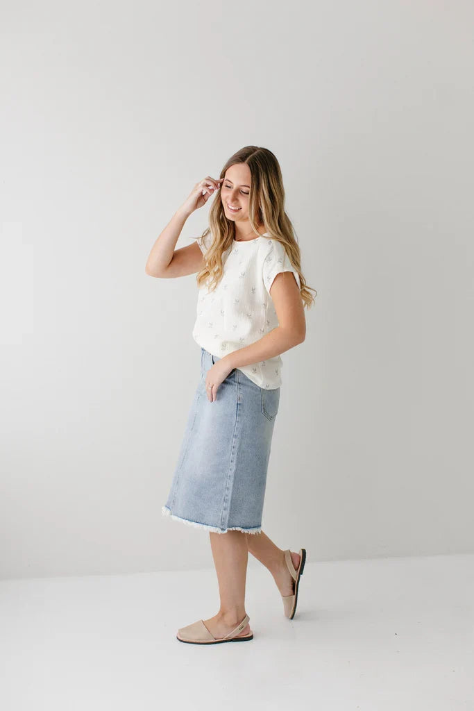 Gonna di jeans Brandi lavaggio chiaro