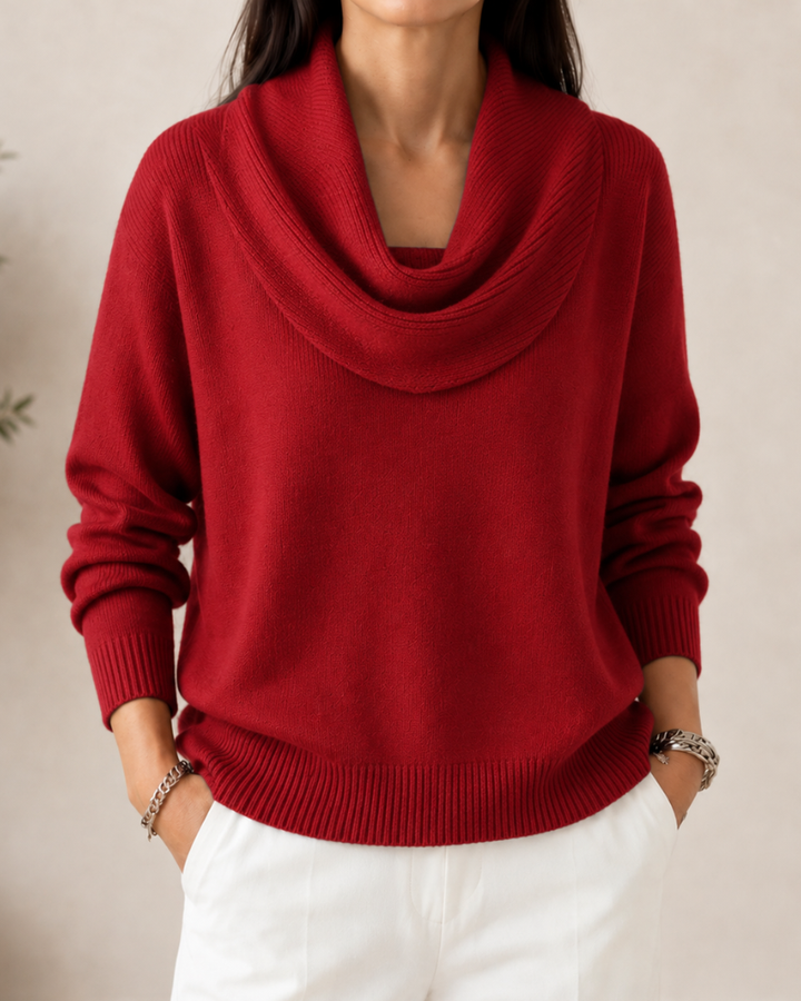 Caralina™ | Elegante maglione in maglia con collo ad anello