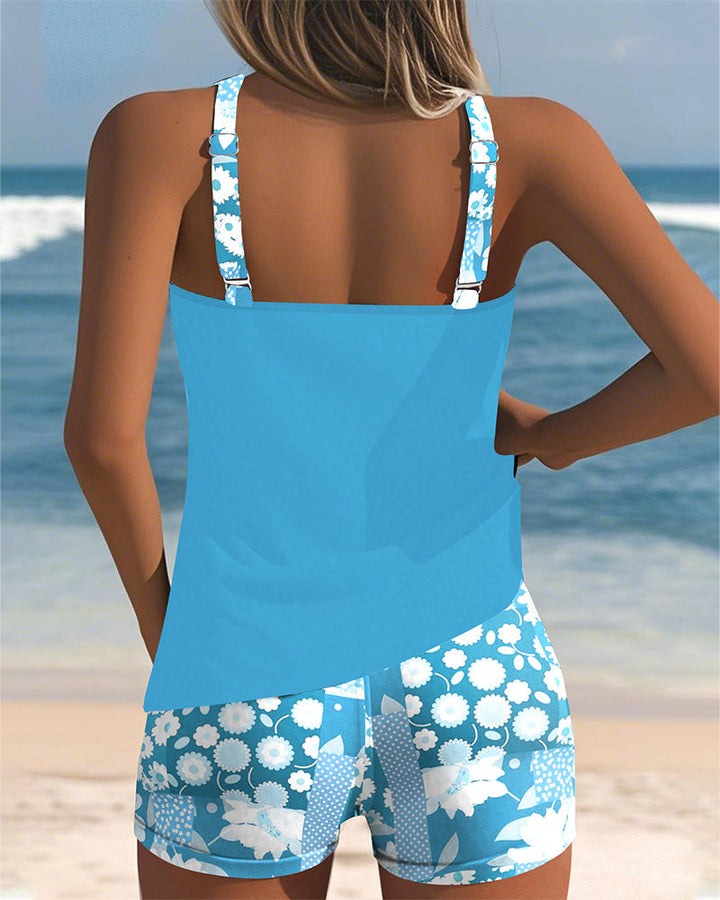 Kaless™ | Costume da bagno due pezzi con vestibilità comoda e stile spiaggia floreale