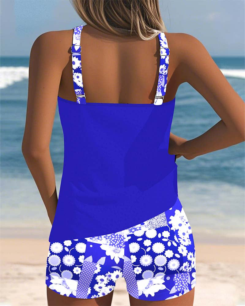Kaless™ | Costume da bagno due pezzi con vestibilità comoda e stile spiaggia floreale