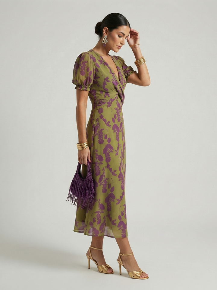 Virel | Vestito midi floreale rilassato