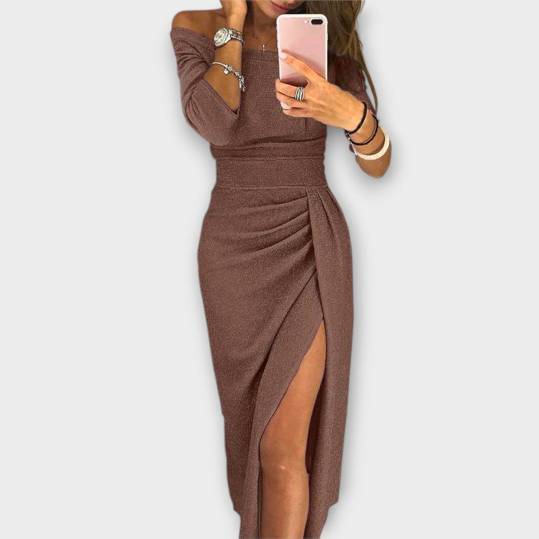 Lena - Elegante abito con spalle scoperte