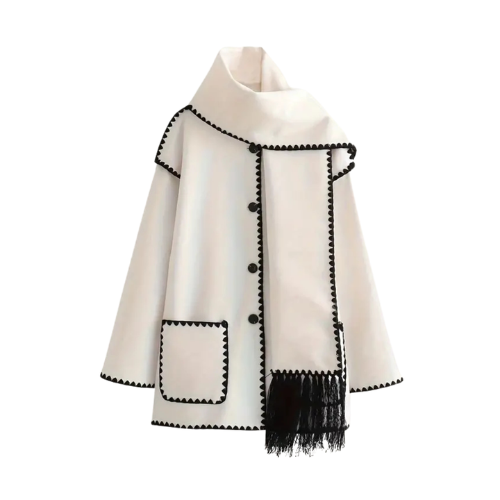 Cappotto esclusivo con accento di sciarpa