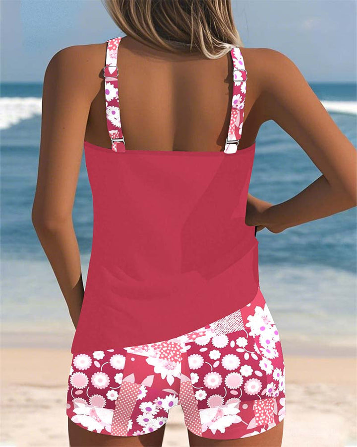 Kaless™ | Costume da bagno due pezzi con vestibilità comoda e stile spiaggia floreale
